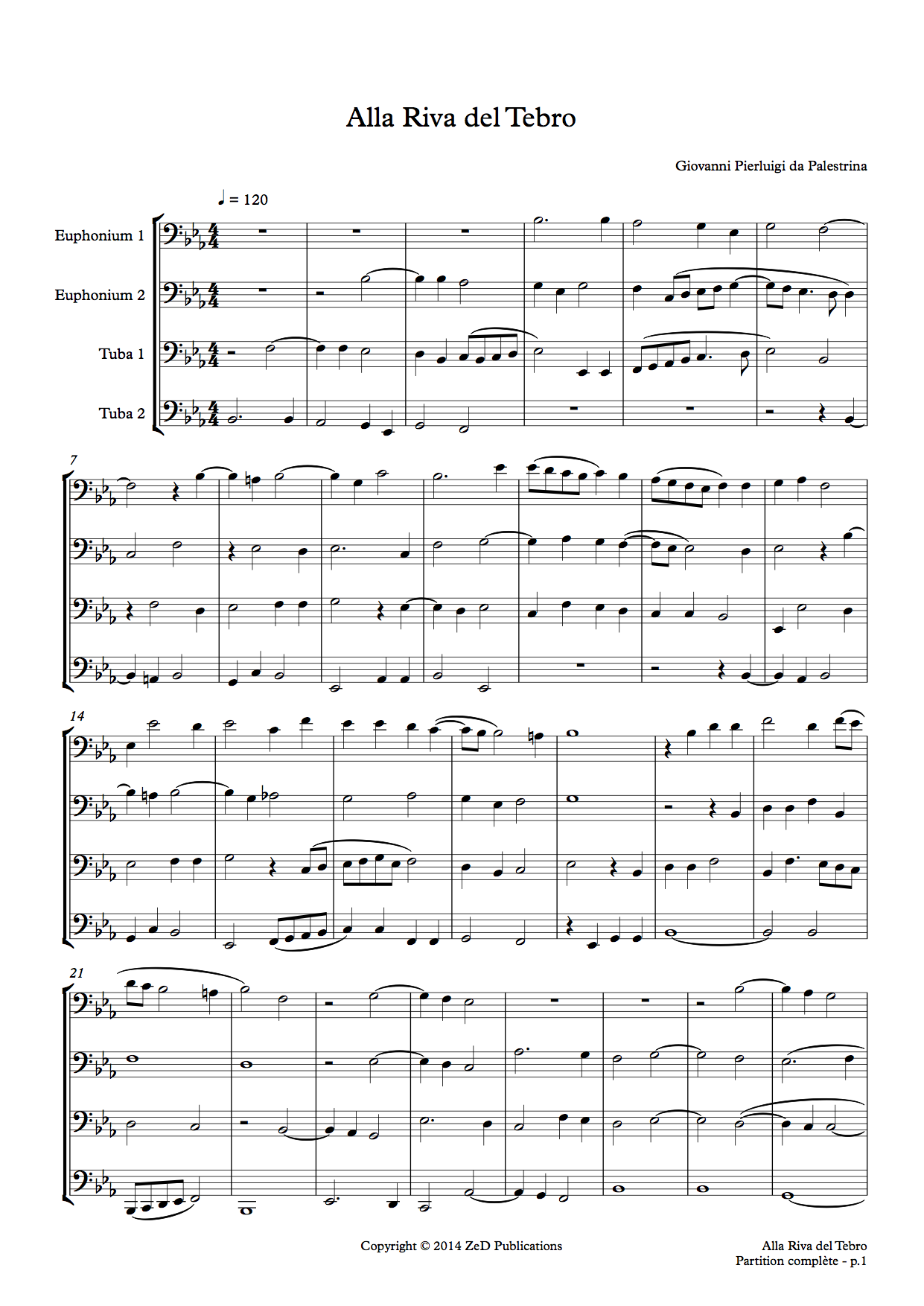 Alla Riva del Tebro (Giovanni Pierluigi da Palestrina) – EETT