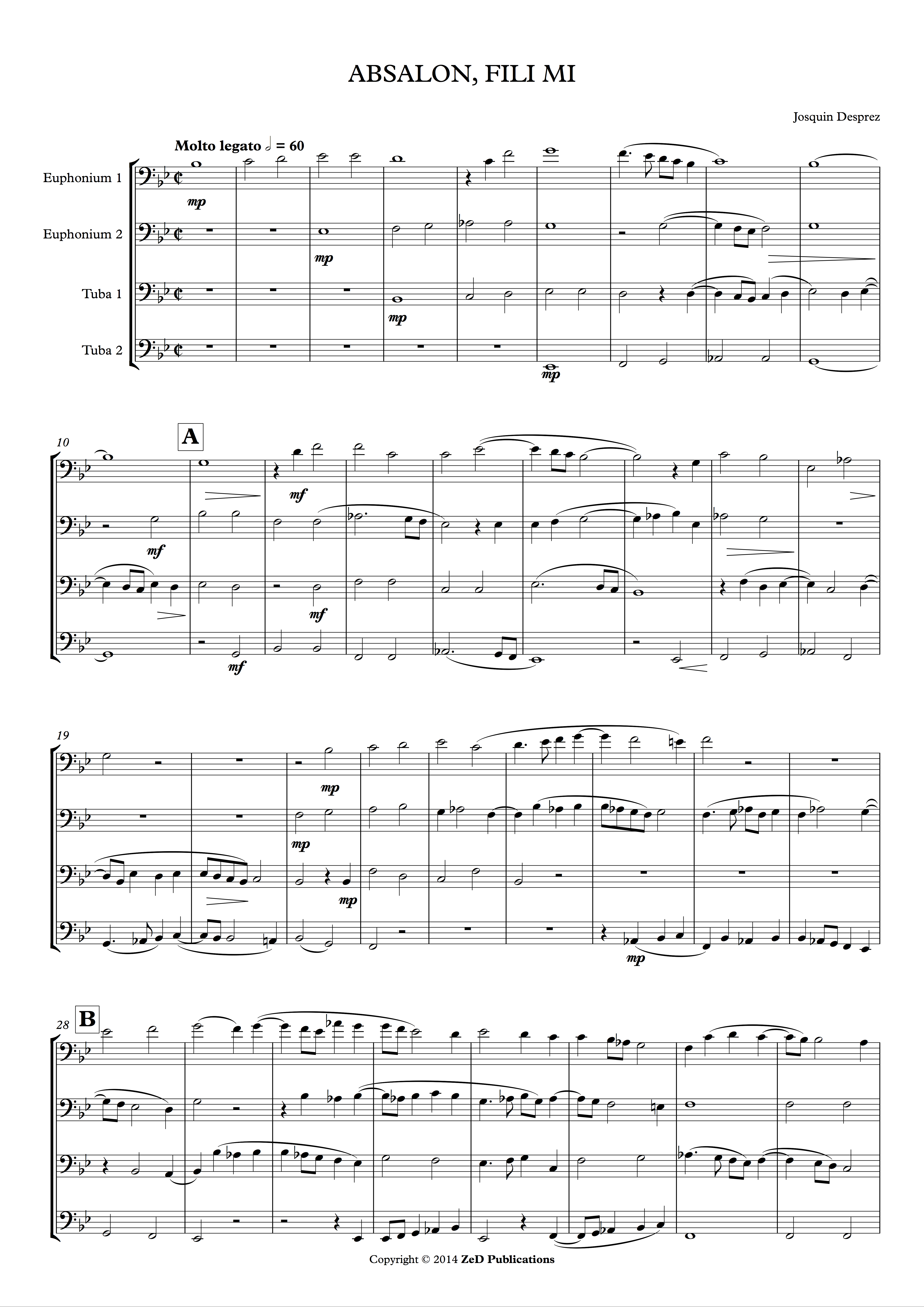 Absalon, Fili Mi (Josquin des Près) – EETT