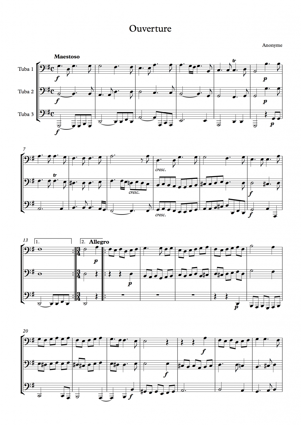 Ouverture (Anonyme) – TTT