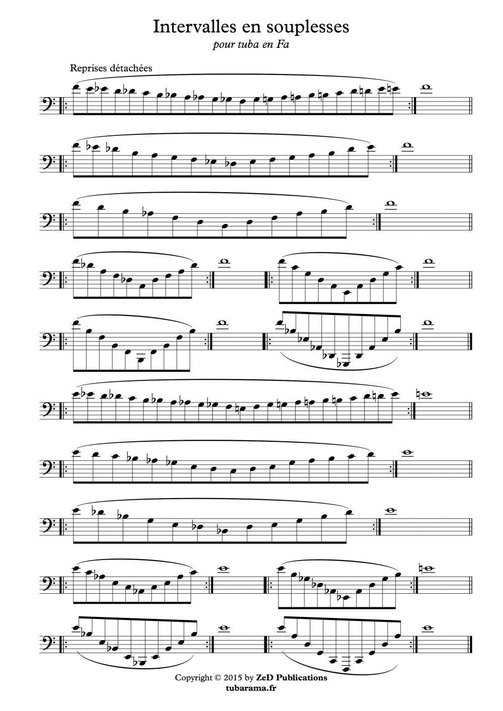 Intervalles en souplesse – Tuba ou euphonium