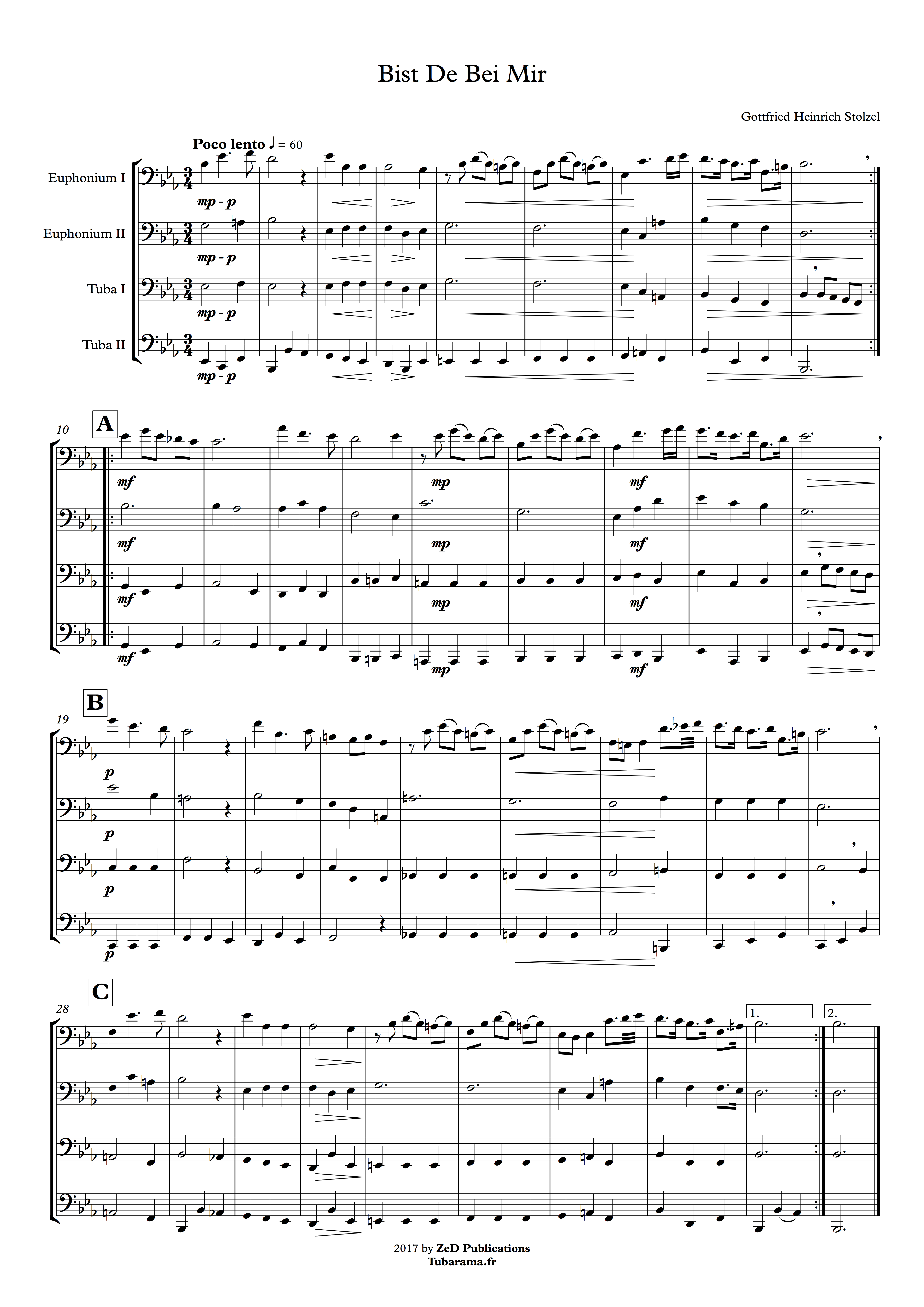 Bist Du Bei Mir (Gottfried Heinrich Stölzel) – EETT