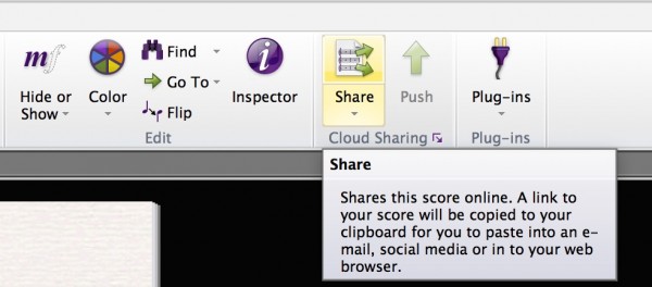 Avec Sibelius 8.7 on va pouvoir partager en ligne nos œuvres.