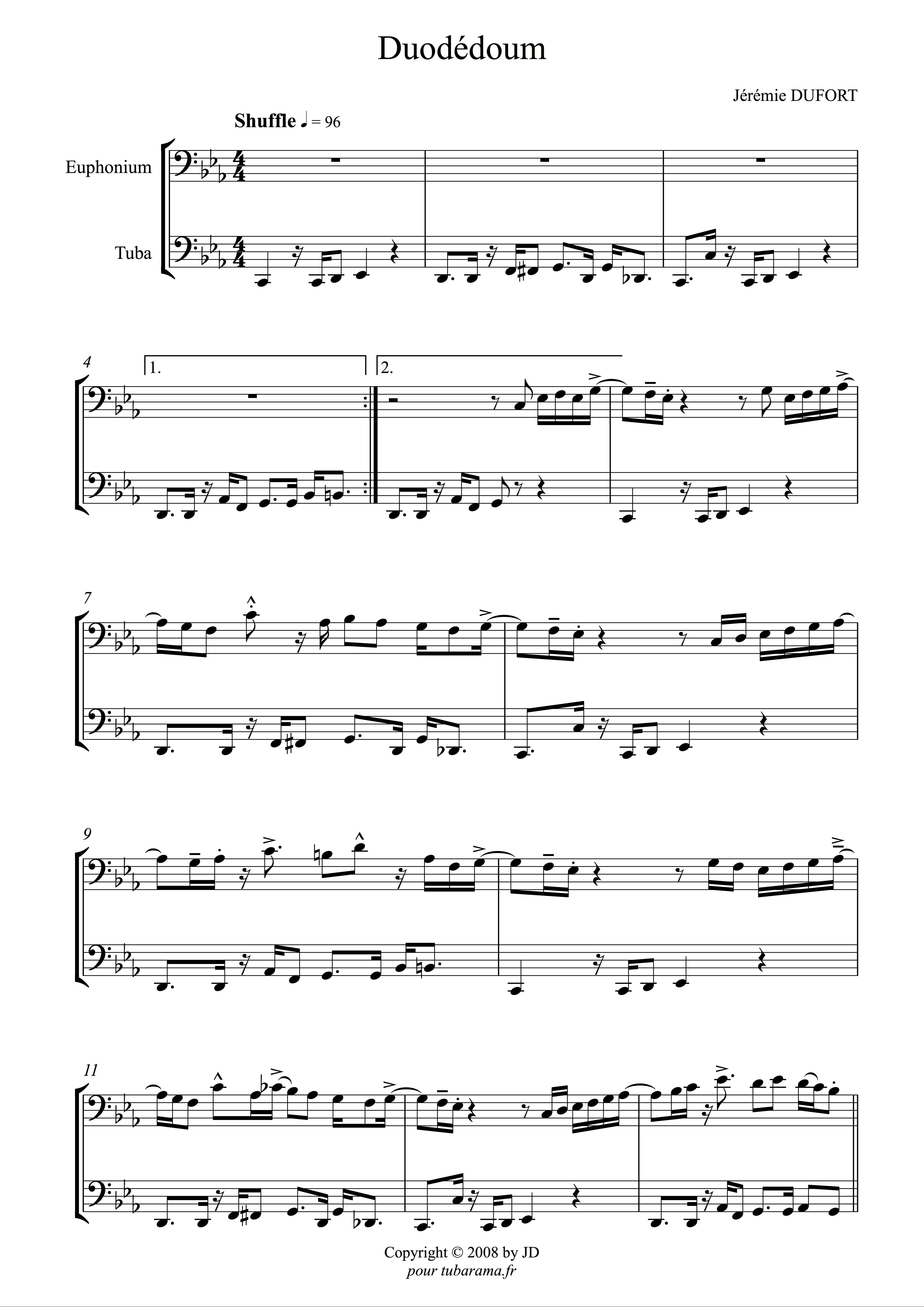 Duodédoum (Jérémie Dufort) – Euphonium + Tuba