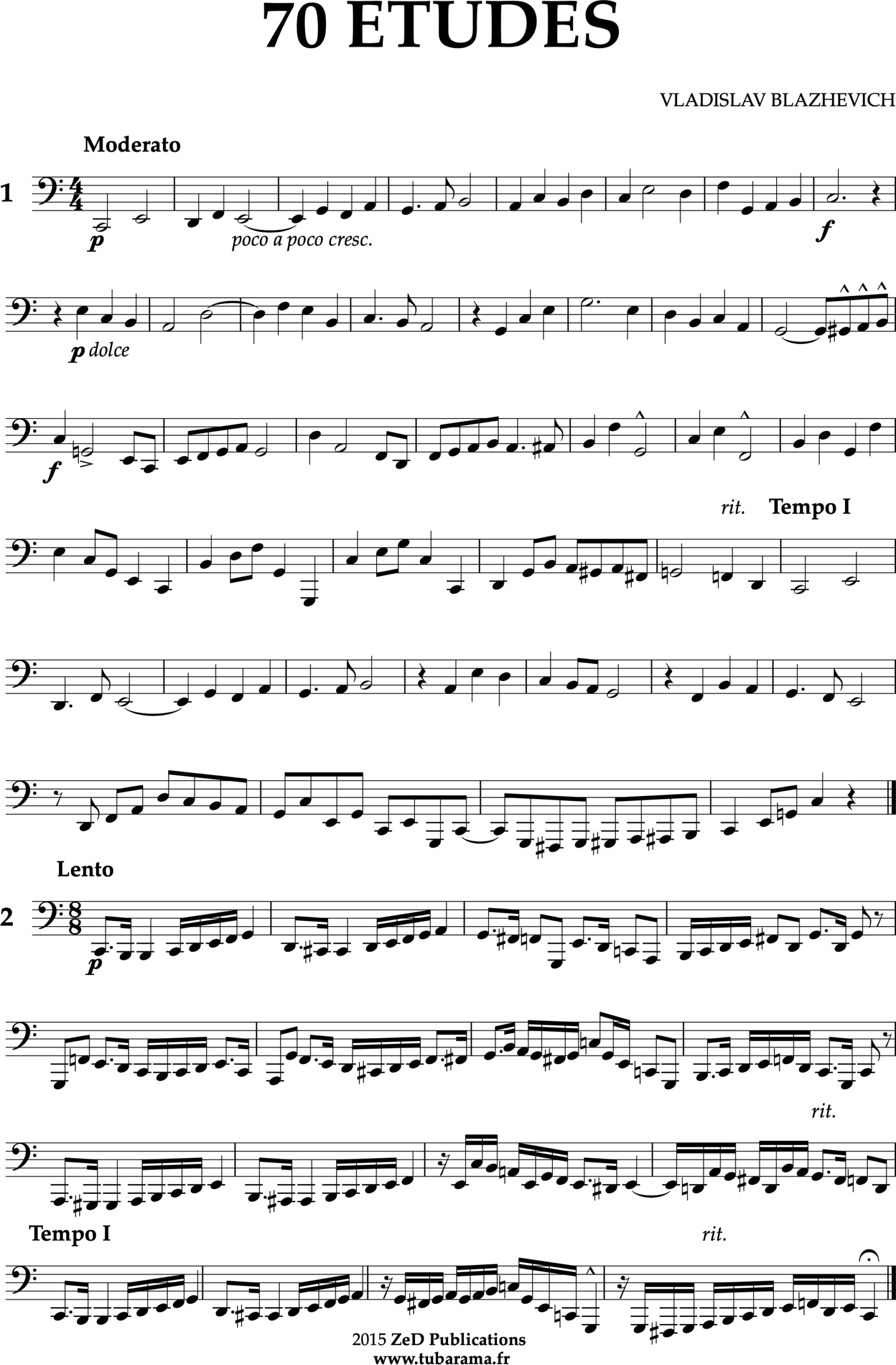 70 études